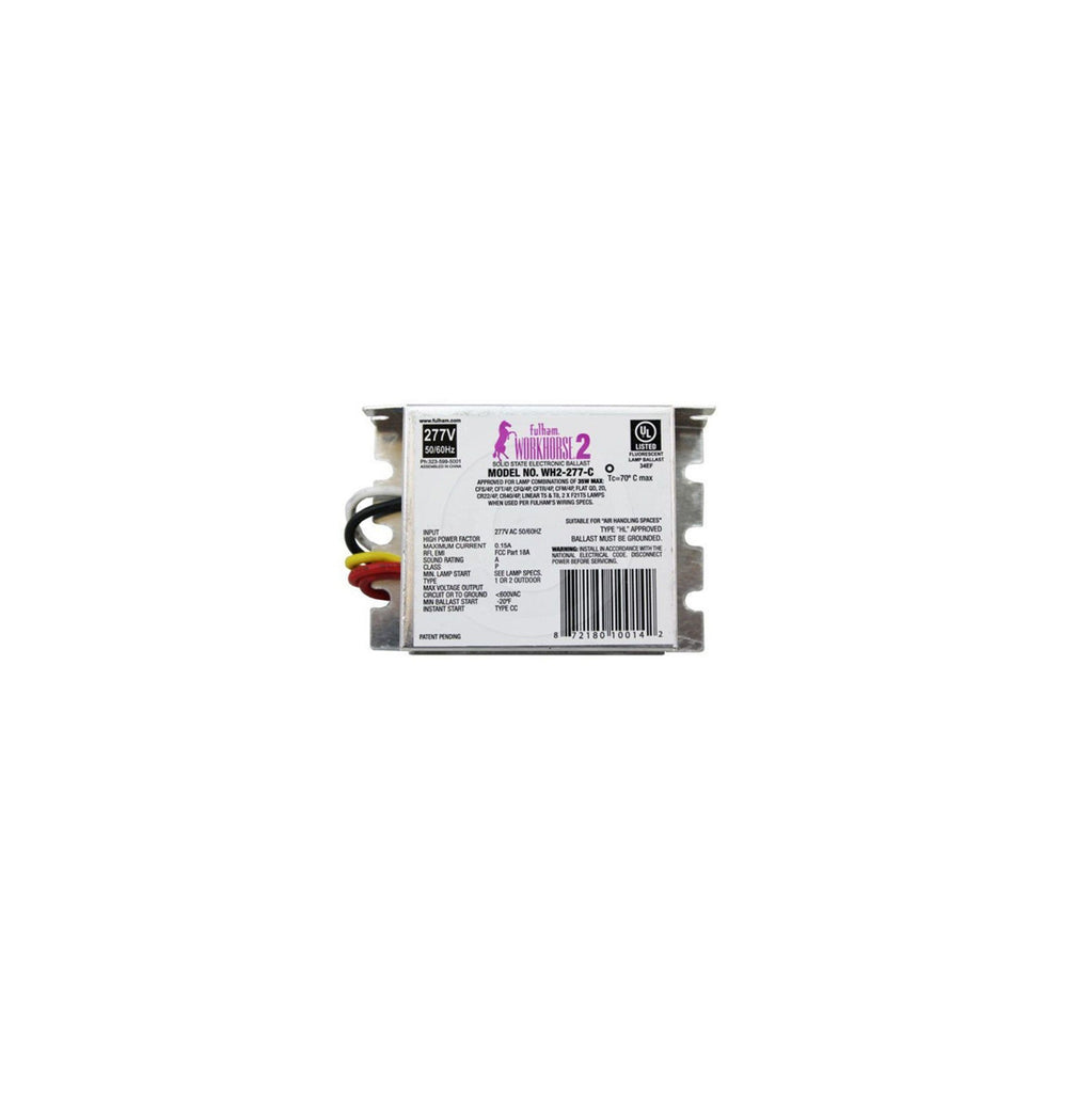 Fulham Instant Start Electronic Fluorescent WorkHorse Ballast for (1-2) 35W Max Lamps Operated at 277V (WH2-277-C)