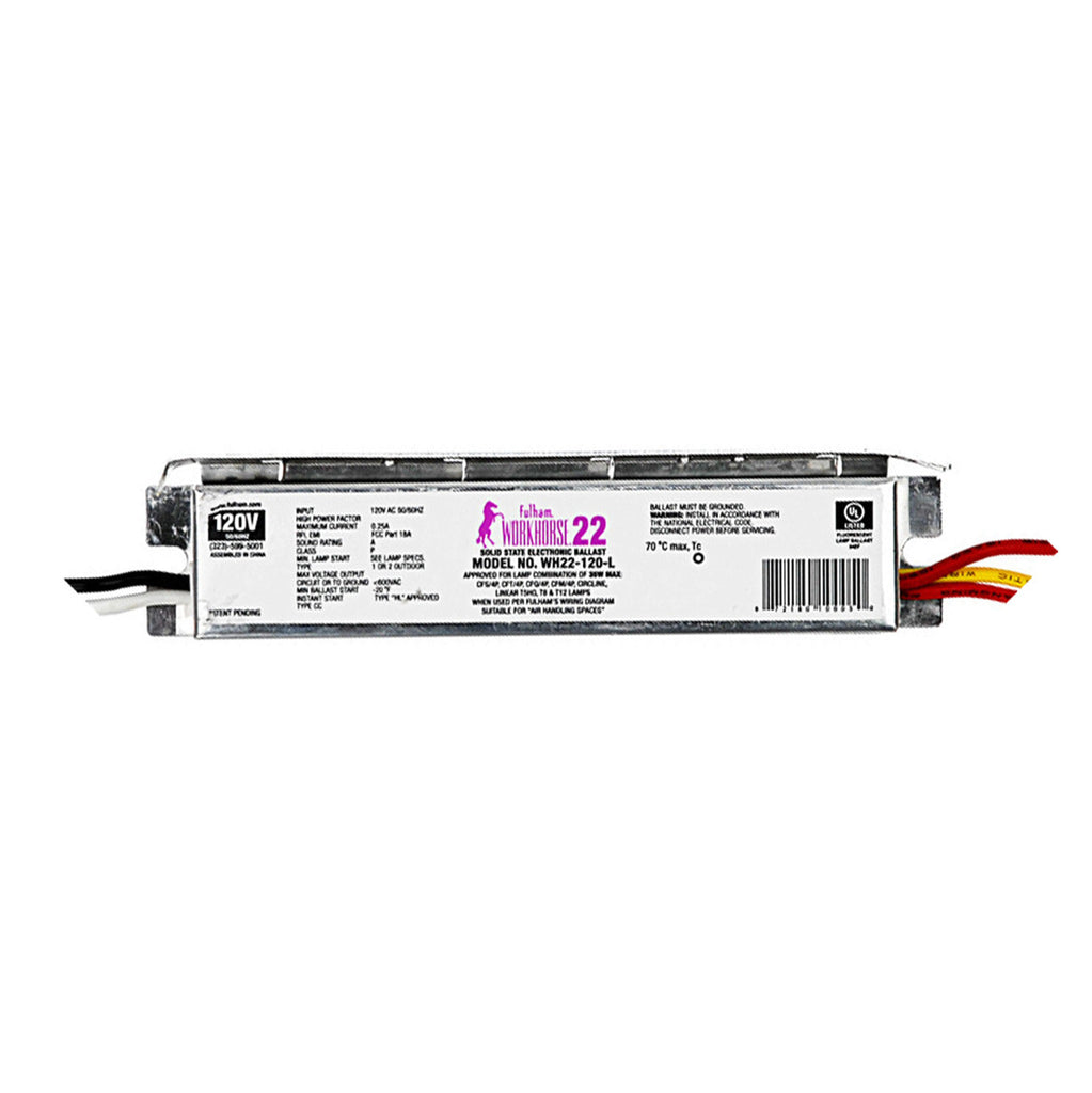 Fulham Instant Start Electronic Fluorescent WorkHorse Ballast for (1-2) 35W Max Lamps Operated at 120V (WH22-120-L)